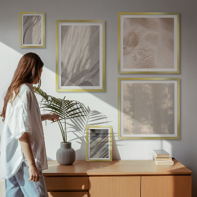 Tableau de décoration murale Gros plan sur des tissus bohèmes naturels