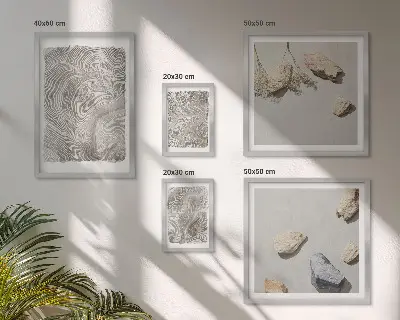 Formes abstraites modernes ensemble de 5 tableaux