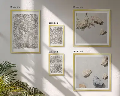 Formes abstraites modernes ensemble de 5 tableaux