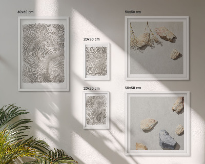 Ensemble de 5 tableaux Formes abstraites modernes