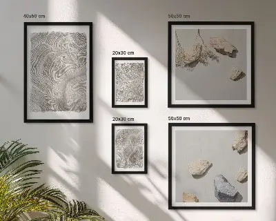Formes abstraites modernes ensemble de 5 tableaux