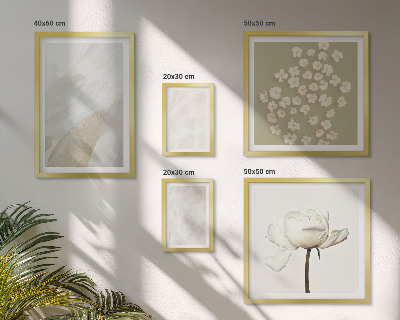 Lot de tableaux encadrés Fleurs, textures bohèmes tendance