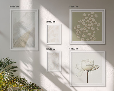 Lot de tableaux encadrés Fleurs, textures bohèmes tendance