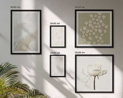 Lot de tableaux encadrés Fleurs, textures bohèmes tendance