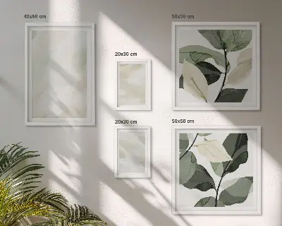 Ensemble de 5 tableaux peintures abstraites au style bohème aux couleurs vives