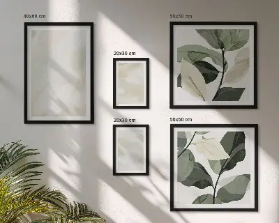 Ensemble de 5 tableaux peintures abstraites au style bohème aux couleurs vives