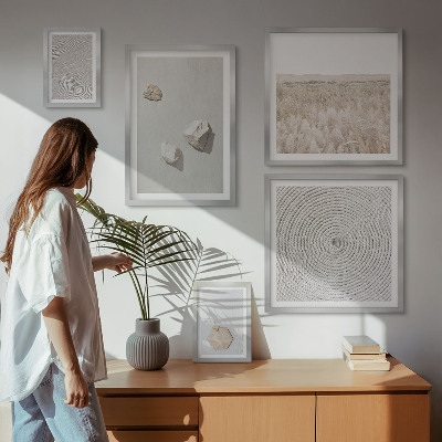 Tableau de décoration murale Textures de sable bohème clair