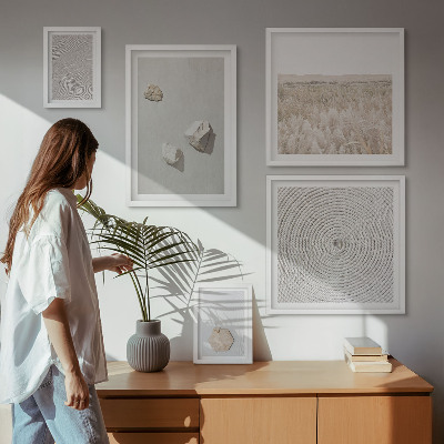 Tableau de décoration murale Textures de sable bohème clair