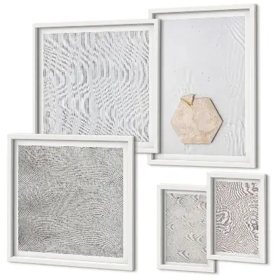 Lot de tableaux encadrés motifs de textures de sable style bohème clair