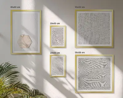 Lot de tableaux encadrés motifs de textures de sable style bohème clair