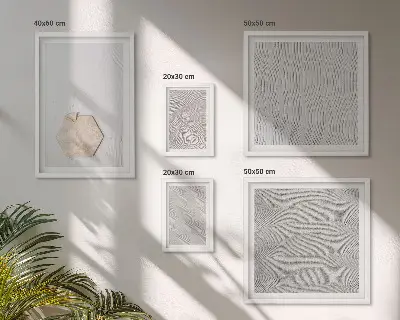 Lot de tableaux encadrés motifs de textures de sable style bohème clair