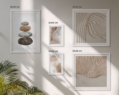 Ensemble de 5 tableaux Formes pastel abstraites