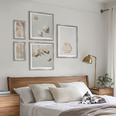 Ensemble de 5 tableaux Des textures naturelles bohèmes subtiles