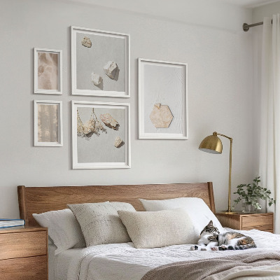 Ensemble de 5 tableaux Des textures naturelles bohèmes subtiles