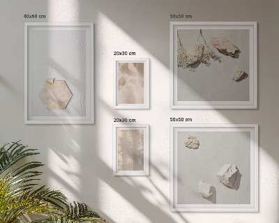 Ensemble de 5 tableaux Des textures naturelles bohèmes subtiles