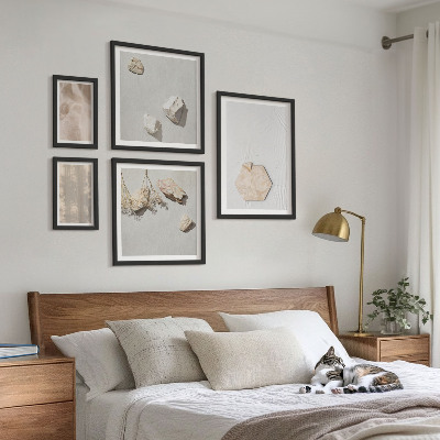 Ensemble de 5 tableaux Des textures naturelles bohèmes subtiles