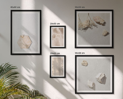 Ensemble de 5 tableaux Des textures naturelles bohèmes subtiles