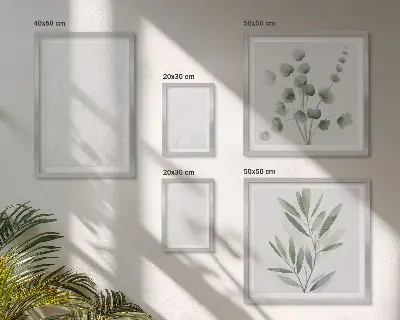 Lot de tableaux encadrés avec structure élégante en brindilles de marbre