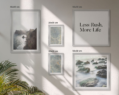 Ensemble de 5 tableaux Mélancolie du marbre vert