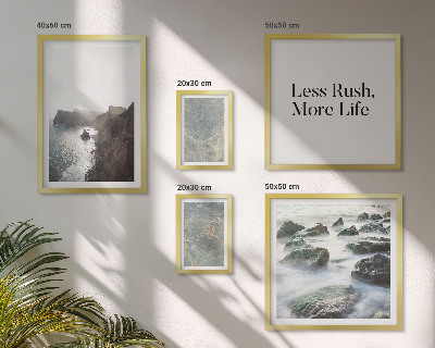 Ensemble de 5 tableaux Mélancolie du marbre vert