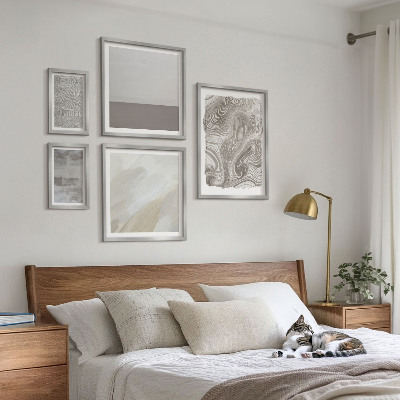 Ensemble de 5 tableaux Motifs abstraits industriels