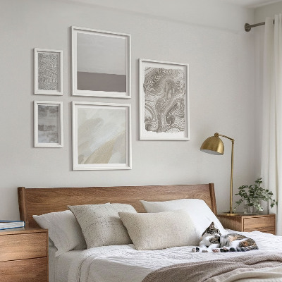 Ensemble de 5 tableaux Motifs abstraits industriels