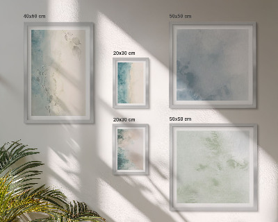 Tableau de décoration murale Aquarelles renversées, minimalisme sur toile