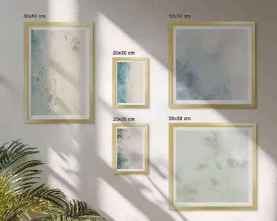 Tableau de décoration murale aquarelles renversées au style minimaliste sur toile