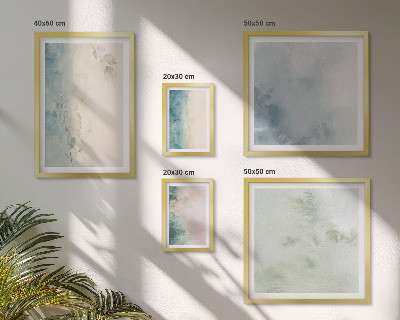 Tableau de décoration murale Aquarelles renversées, minimalisme sur toile