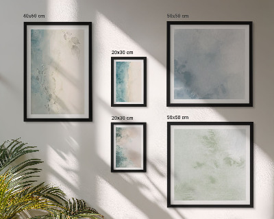 Tableau de décoration murale Aquarelles renversées, minimalisme sur toile