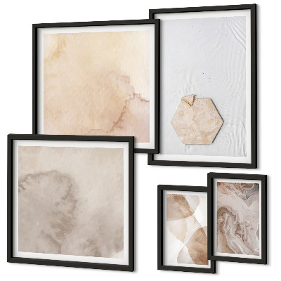 Lot de tableaux encadrés Abstraction de la nature par un designer