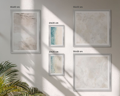 Ensemble de 5 tableaux Texture aquarelle subtile