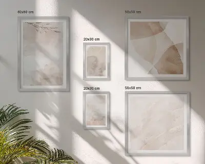 Lot de tableaux encadrés peintures aquarelles aux textures bohèmes