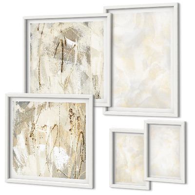 Ensemble de 5 tableaux Peinture à texture lumineuse