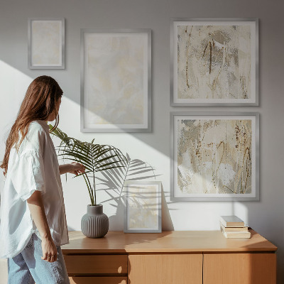 Ensemble de 5 tableaux Peinture à texture lumineuse