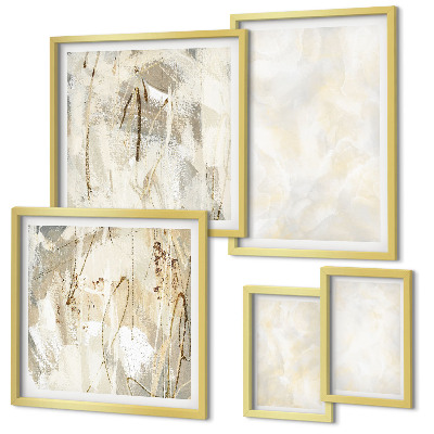 Ensemble de 5 tableaux Peinture à texture lumineuse