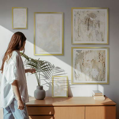 Ensemble de 5 tableaux Peinture à texture lumineuse