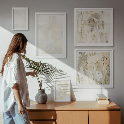 Ensemble de 5 tableaux Peinture à texture lumineuse