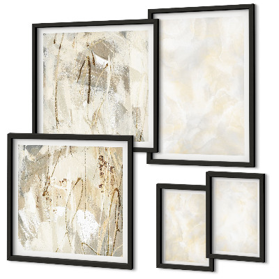 Ensemble de 5 tableaux Peinture à texture lumineuse