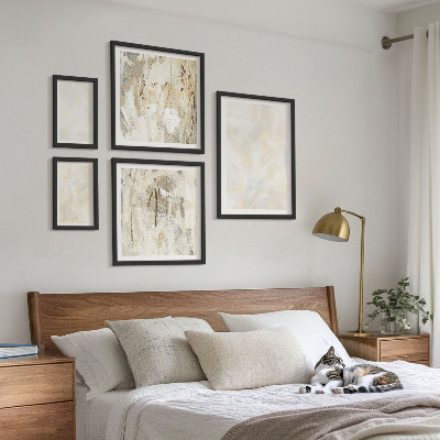 Ensemble de 5 tableaux Peinture à texture lumineuse