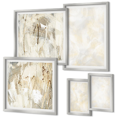 Ensemble de 5 tableaux Peinture à texture lumineuse