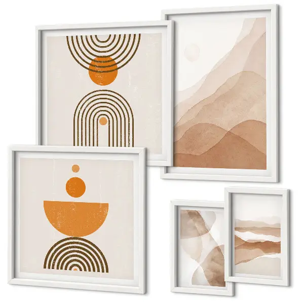 Tableau de décoration murale structures aux nuances minimalistes variées