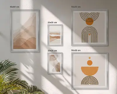 Tableau de décoration murale structures aux nuances minimalistes variées