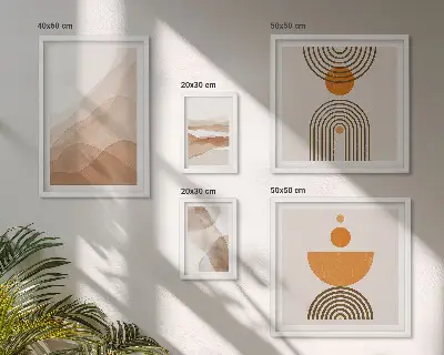 Tableau de décoration murale structures aux nuances minimalistes variées