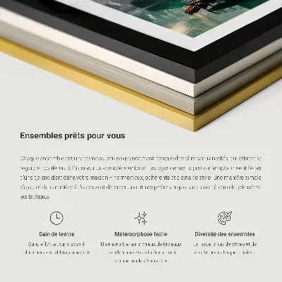 Tableau de décoration murale structures aux nuances minimalistes variées
