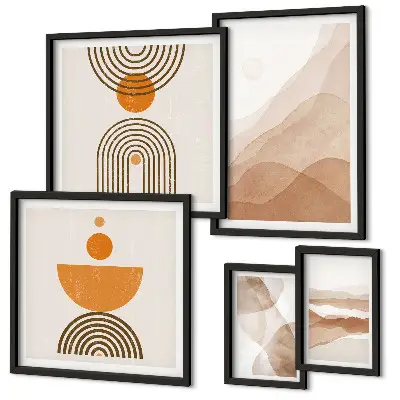 Tableau de décoration murale structures aux nuances minimalistes variées