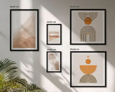Tableau de décoration murale structures aux nuances minimalistes variées