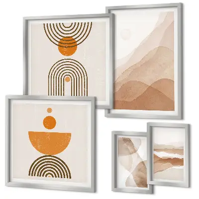 Tableau de décoration murale structures aux nuances minimalistes variées