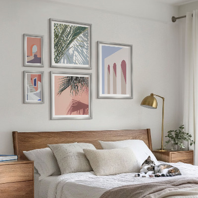 Lot de tableaux encadrés Illustrations d'architecture urbaine