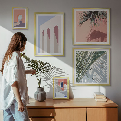 Lot de tableaux encadrés Illustrations d'architecture urbaine
